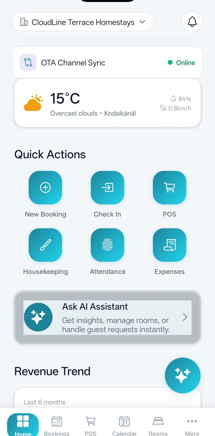 Staytric Mobile AI Assistant screen